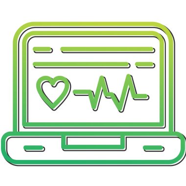 Düz biçimli kardiyoloji simgesi 