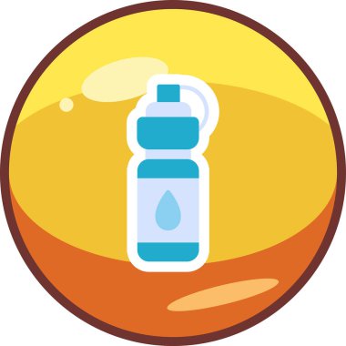 Su şişesi. Web simgesi basit illüstrasyon