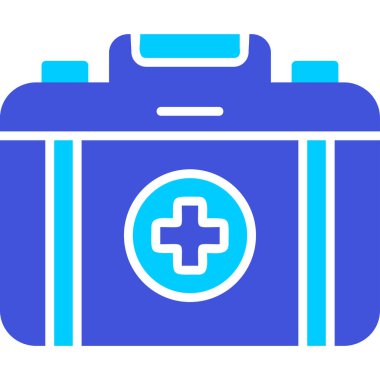 İlk Yardım Kiti tıbbi ikon vektör çizimi