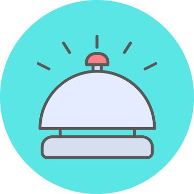 Desk Bell modern simgesinin vektör çizimi            