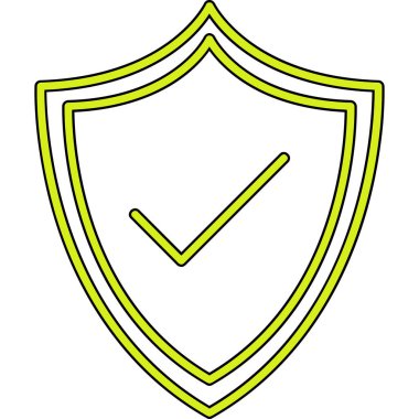 kalkan simgesi web basit illüstrasyon