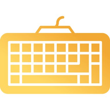 Klavye web simgesinin vektör illüstrasyonu