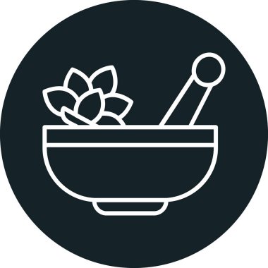 Havan ve tokmak simgeleri, web basit illüstrasyon