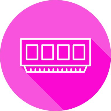 bilgisayar bellek simgesi, vektör illüstrasyonu basit tasarım