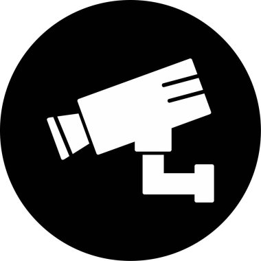 Bir CCTV kamerasının vektör simgesi, illüstrasyon  