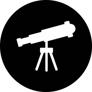 Teleskop. Web simgesi basit illüstrasyon