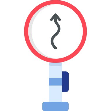 Yol tabelası. Web simgesi basit illüstrasyon