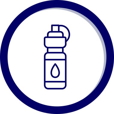 Su şişesi. Web simgesi basit illüstrasyon