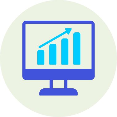 Analytics icon, vector illustration simple design