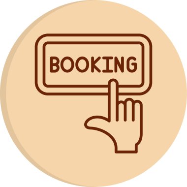 Yer ayırtıyorum. Web simgesi basit illüstrasyon                 