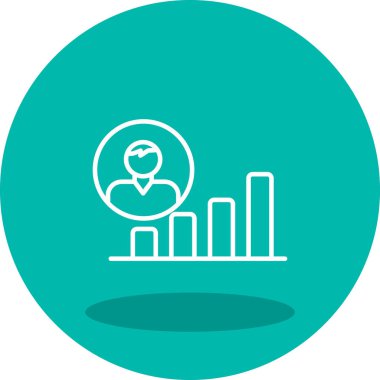 Kariyer Tanıtımı web simgesi vektör illüstrasyonu