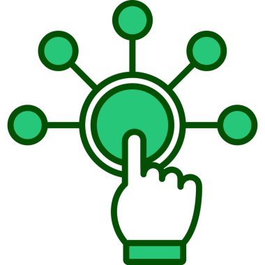 Etkileşimli web simgesi vektör illüstrasyonu