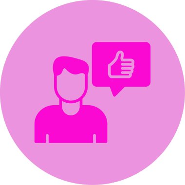 Memnuniyet web simgesi basit illüstrasyon 