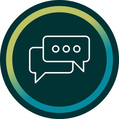 Sohbet baloncukları simgesi, vektör illüstrasyonu basit tasarım