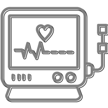 Monitör simgesinin vektör illüstrasyonu 