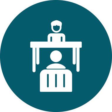 İş Görüşmesi modern simgesinin vektör illüstrasyonu        