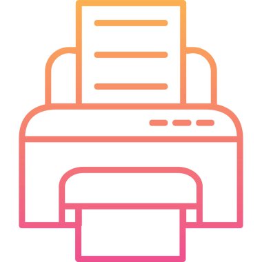 yazıcı web simgesi basit illüstrasyon 