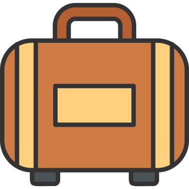 Bavul web simgesi, vektör çizim