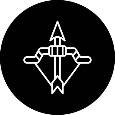 Okçuluk. Web simgesi basit illüstrasyon             