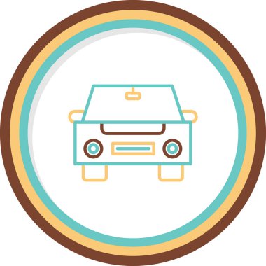 araba web simgesi basit illüstrasyon 