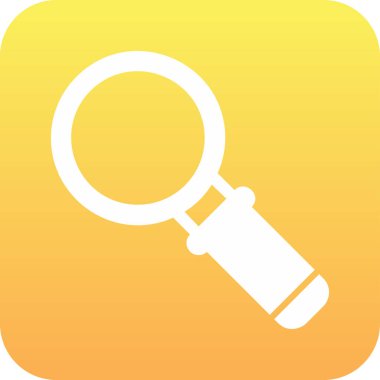 Büyütme cam simgesi, vektör illüstrasyonu 