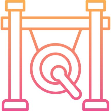 gong simgesi web basit illüstrasyon