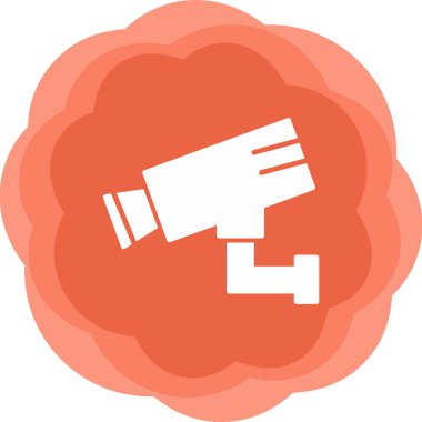 Bir CCTV kamerasının vektör simgesi, illüstrasyon  