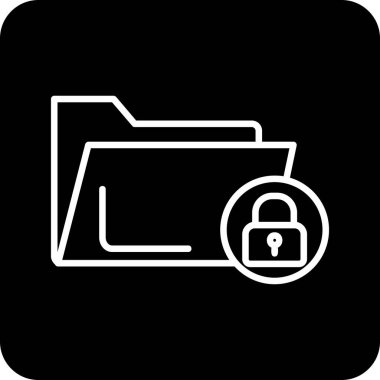 Dizin kilidi simgesi, basit illüstrasyon