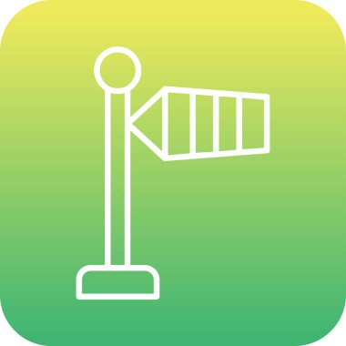 Modern Rüzgar İşareti simgesinin vektör illüstrasyonu                