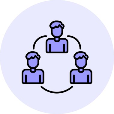 takım çalışması ikon vektör illüstrasyonu 