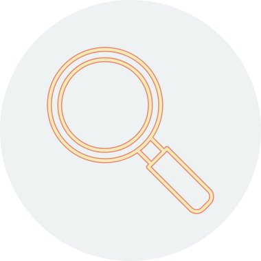 Büyütme cam simgesi, vektör illüstrasyonu 