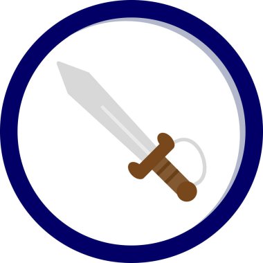 kılıç simgesi, vektör illüstrasyonu basit tasarım