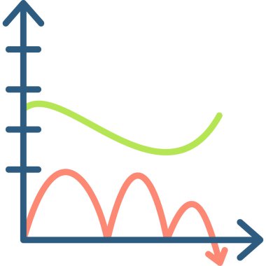 Çizgi Çizelgesi Ağ simgesi, vektör illüstrasyonu