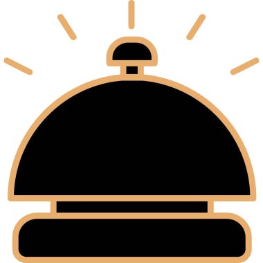 Desk Bell modern simgesinin vektör çizimi            