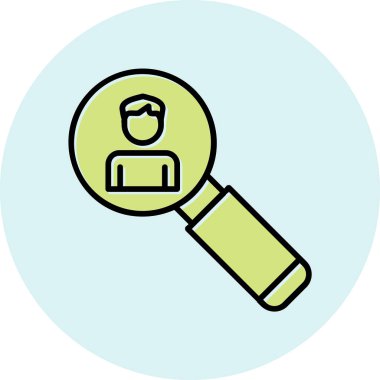 Asker Adayı Web simgesi vektör illüstrasyonu