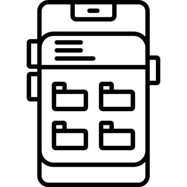 Dizin Yönetimi. Web simgesi basit illüstrasyon              