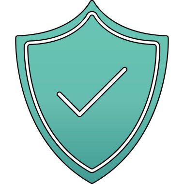 kalkan simgesi web basit illüstrasyon