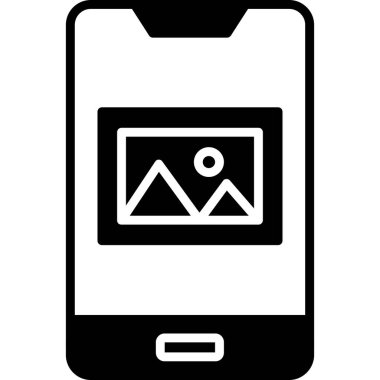 Cep Telefonu Web simgesi vektör illüstrasyonu