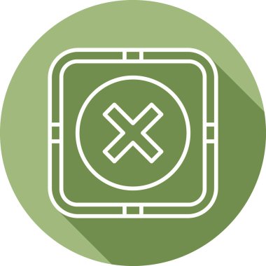 çapraz iptal simgesi, vektör illüstrasyonu 