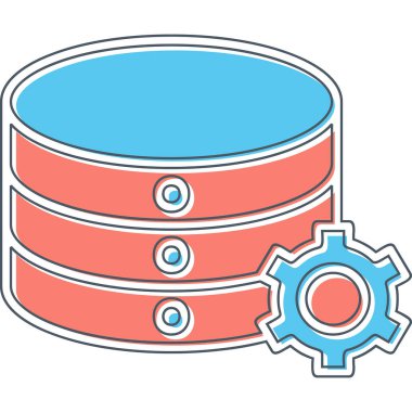 veritabanı. Web simgesi basit illüstrasyon 