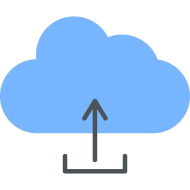 Bulut simge vektör çizim upload          