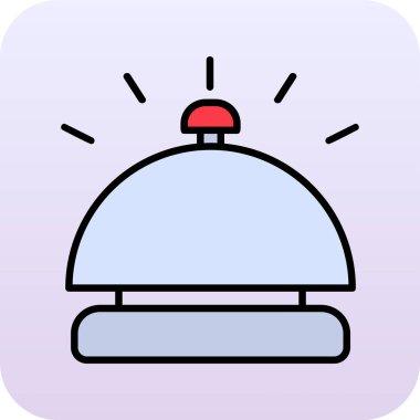Desk Bell modern simgesinin vektör çizimi            