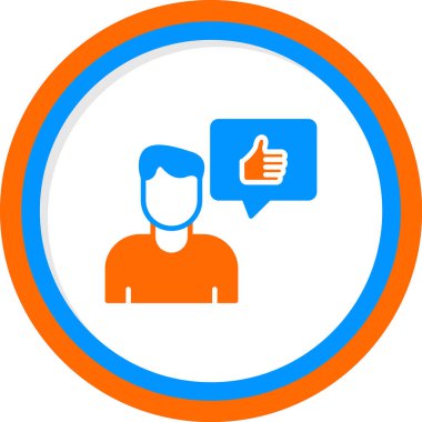 Memnuniyet web simgesi basit illüstrasyon 