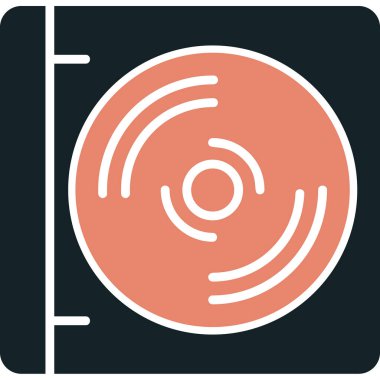 CD mi? Web simgesi basit illüstrasyon                