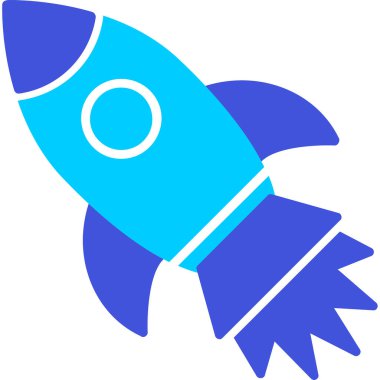 İzole edilmiş arkaplanda roket ağ simgesi