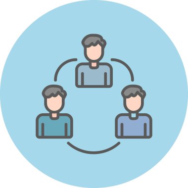 takım çalışması ikon vektör illüstrasyonu 