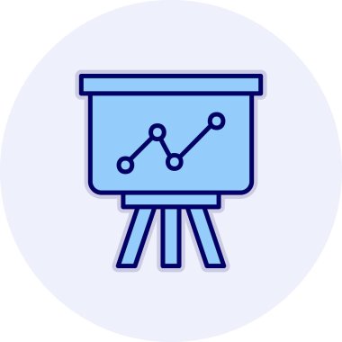 sunum simgesi, vektör illüstrasyonu 