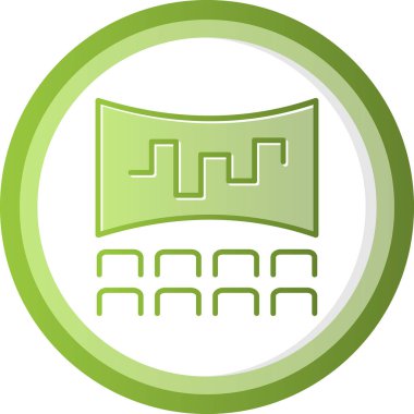 Tiyatro Web simgesi, vektör illüstrasyonu