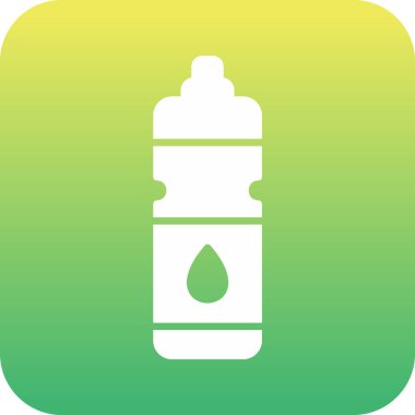 Su şişesi. Web simgesi basit illüstrasyon