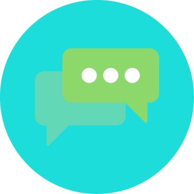 Sohbet baloncukları simgesi, vektör illüstrasyonu basit tasarım